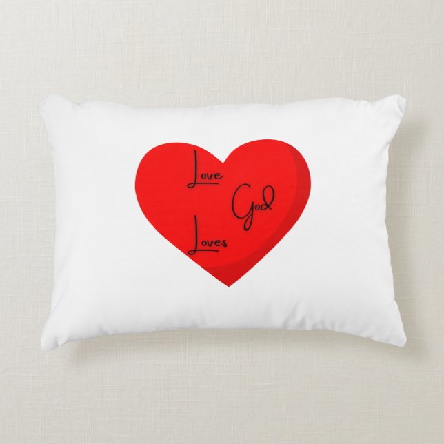 Love God Loves Decorative Pillow (Front)