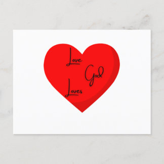 Love God Loves Postcard