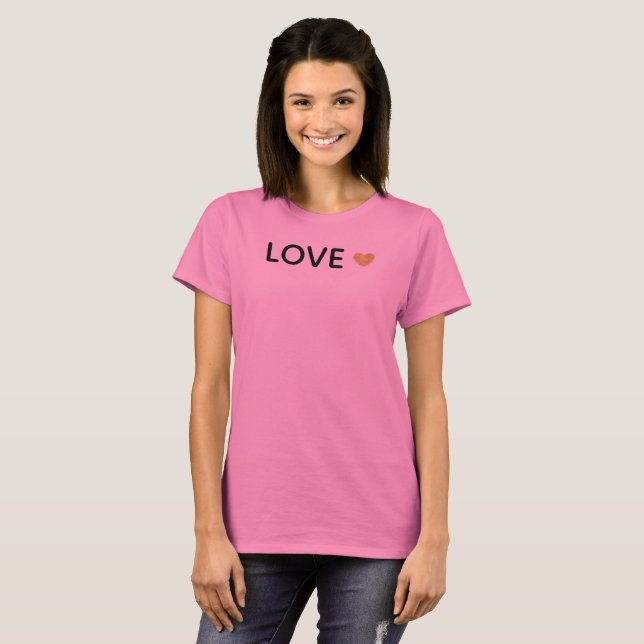 Love Gold Heart T-Shirt (Front Full)