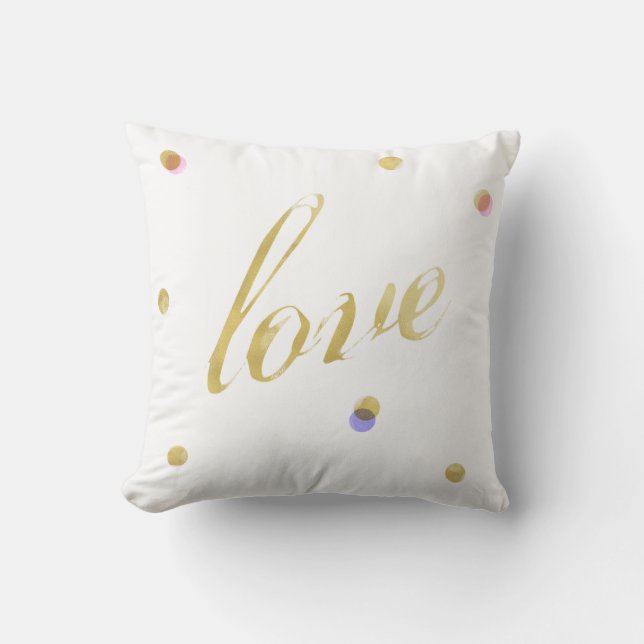 Love Gold Pillow (Front)