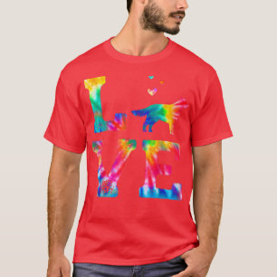 Love Golden Retriever Corgi Tie Dye Dog Mum Dad T-Shirt