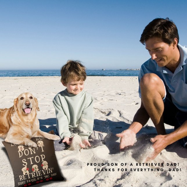 Love Golden Retriever Dad Dog Lover Father's Day Cushion (Creator Uploaded)