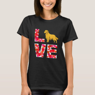 Love Golden Retriever Dog For The Master And Femal T-Shirt
