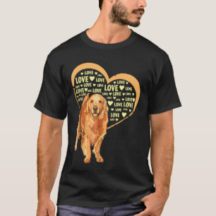 Love Golden Retriever Dog   T-Shirt