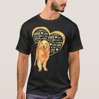 Love Golden Retriever Dog T-Shirt