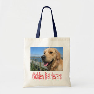 Love Golden Retriever Puppy Dog Canvas Tote Bag