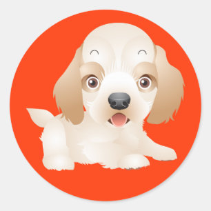 Love Golden Retriever Puppy Dog Red Stickers