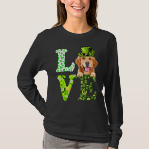 Love Golden Retriever St Patrick's Day Shamrock Ir T-Shirt
