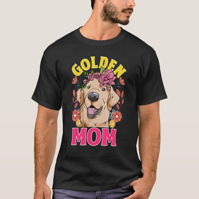 Love Golden Retrievers Golden Mom T-Shirt (Front)