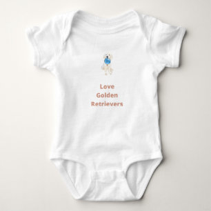 Love Golden Retrievers - Golden Retriever Baby Bodysuit