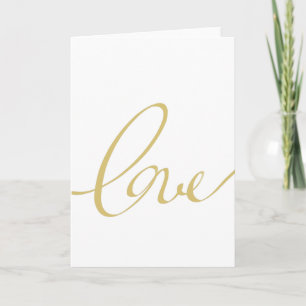 Love Golden Script Card