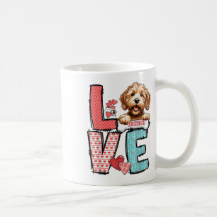 Love Goldendoodle Dog Happy Valentines Day Coffee Mug