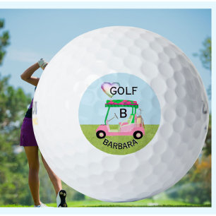 Love Golf Custom Golf Cart Clubs Monogram Name Golf Balls