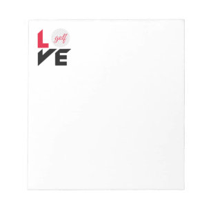 Love golf notepad