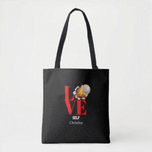 Love Golf Personalised Shoulder Tote Bag