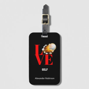 Love Golf Personalised Sports  Luggage Tag