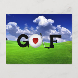 Love Golf Postcard