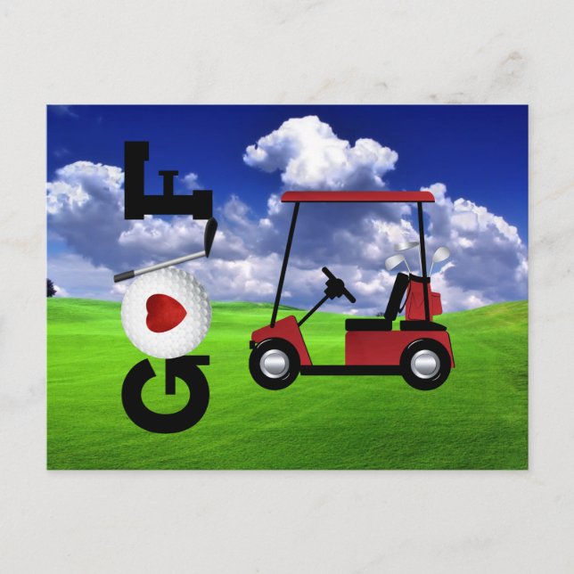 Love Golf Postcard (Front)
