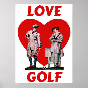 Love Golf Poster