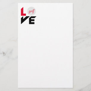 Love golf stationery