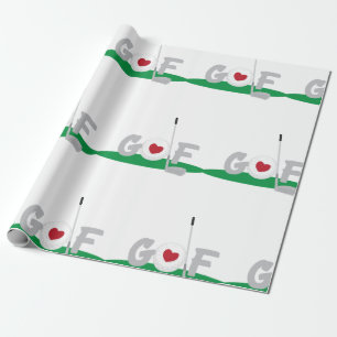 Love Golf Wrapping Paper