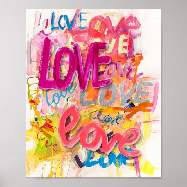 LOVE Graffiti Art Poster (Front)
