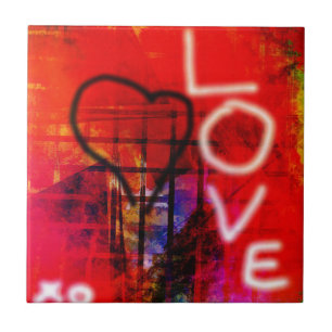 Love Graffiti Tile