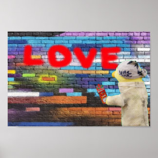 Love Graffiti wall art. poster