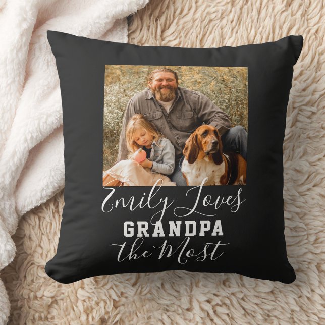 LOVE GRANDPA THE MOST Custom Father's Day Cushion (Creator Uploaded)