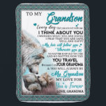 Love Grandson | Letter To My Grandson From Grandma Baby Blanket<br><div class="desc">Love Grandson | To My Grandson My Love For You Is Forever</div>