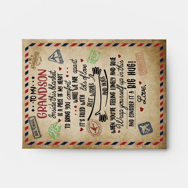 Love Grandson | Letter To My Grandson From Grandma Envelope (Front)