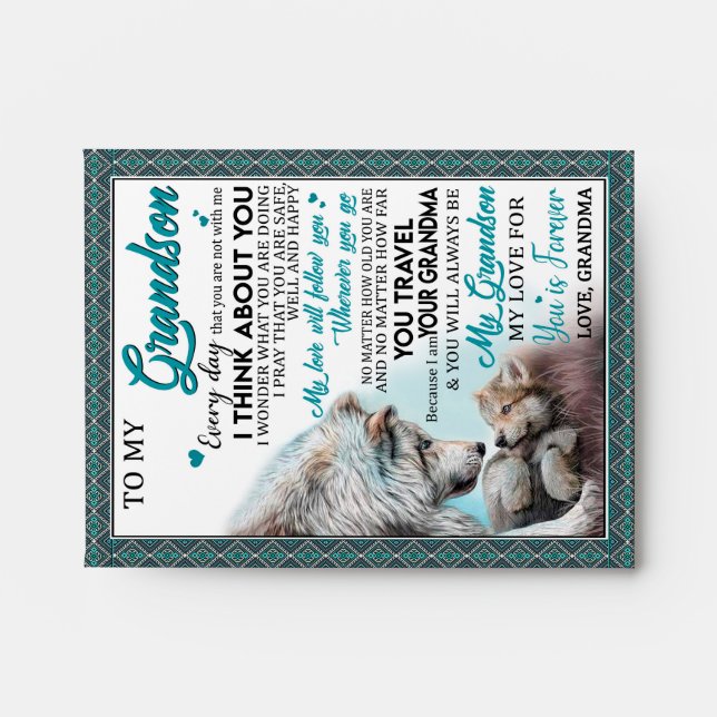Love Grandson | Letter To My Grandson From Grandma Envelope (Front)