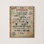 Love Grandson | Letter To My Grandson From Grandma Jigsaw Puzzle<br><div class="desc">Love Grandson | To My Grandson Best Wishes And Hugs For You</div>