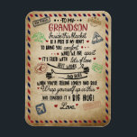 Love Grandson | Letter To My Grandson From Grandma Magnet<br><div class="desc">Love Grandson | To My Grandson Best Wishes And Hugs For You</div>