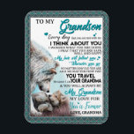 Love Grandson | Letter To My Grandson From Grandma Magnet<br><div class="desc">Love Grandson | To My Grandson My Love For You Is Forever</div>