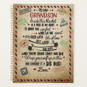 Love Grandson   Letter To My Grandson From Grandma Planner