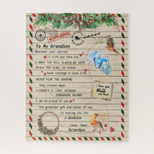Love Grandson Letter To My Grandson I Proud Of You Jigsaw Puzzle