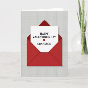 Love Grandson Valentines Day Card
