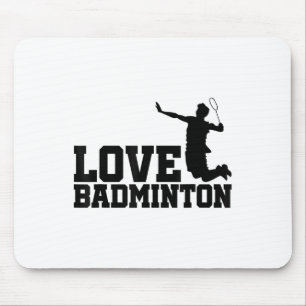 Love Graphic Badminton Player Shuttle Player Sport Mouse Mat