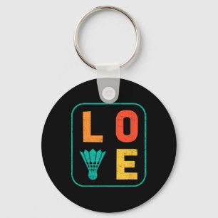 Love Graphic Dminton Player Shuttle Player Sports  Key Ring