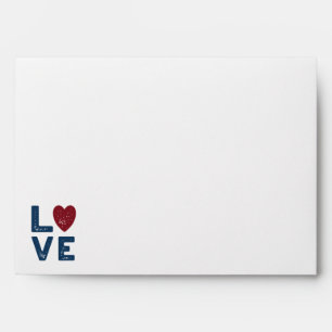 LOVE Graphic Minimalist Look Typewriter Font Envelope