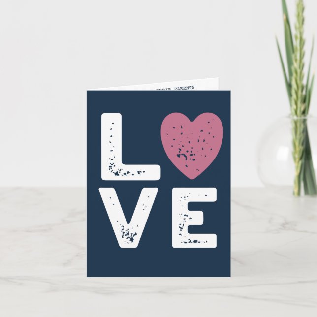 LOVE Graphic Minimalist Look Wedding Invitation (Front)