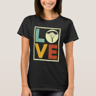 Love Graphic Paragliding Parachute Paramotor Parag T-Shirt