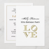 LOVE Graphic Text - Faux Gold