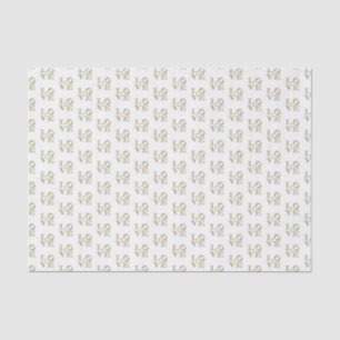 LOVE Graphic Text - Faux Gold Tissue Paper