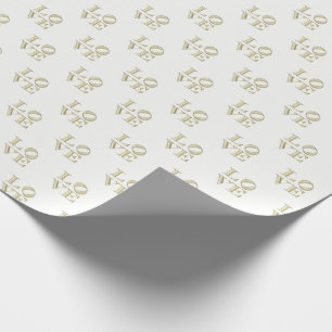 LOVE Graphic Text - Faux Gold Wrapping Paper