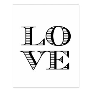 LOVE Graphic Text Rubber Stamp