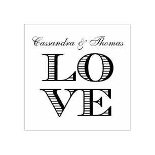 LOVE Graphic Text Rubber Stamp