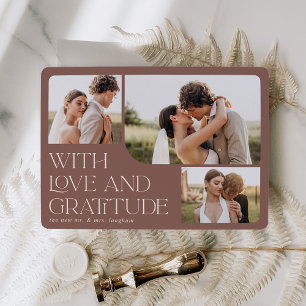 Love & Gratitude Multi Photo Wedding Thank You Card