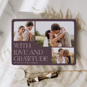 Love & Gratitude Multi Photo Wedding Thank You Card